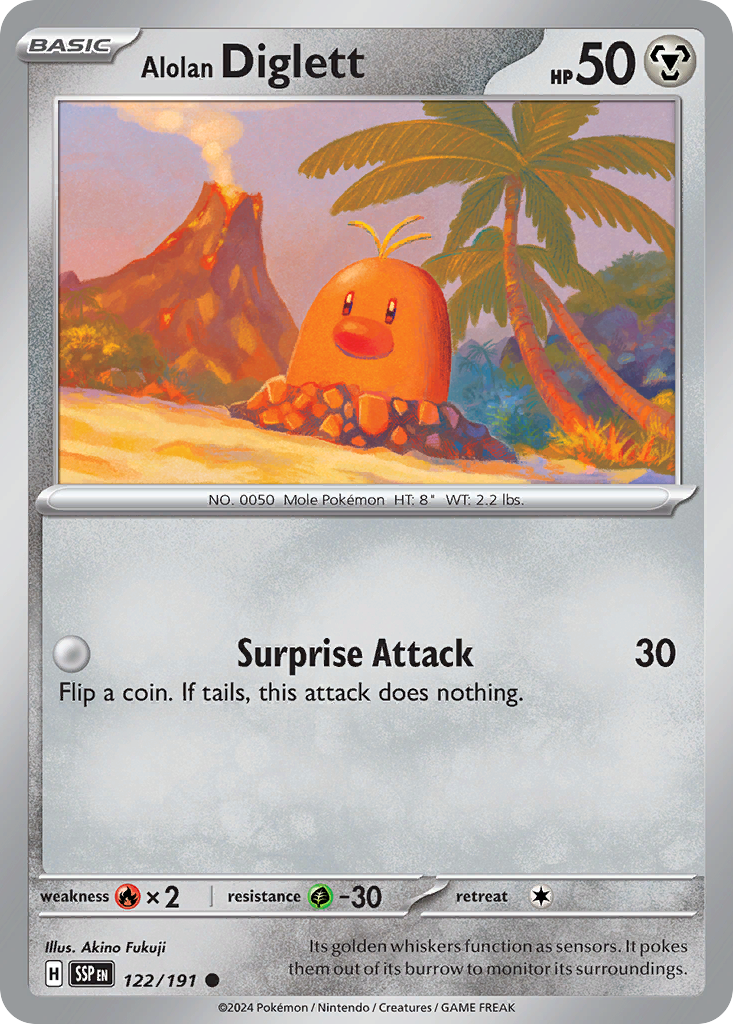 Surging Sparks Alolan Diglett #122/191